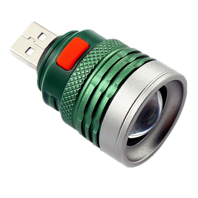 Usb Handy 3W Powerful Led Flashlight Max Beam Range Up To 50M Aluminium Alloy Mini Zoomable Pocket Torch Lamp For Camping Hiking