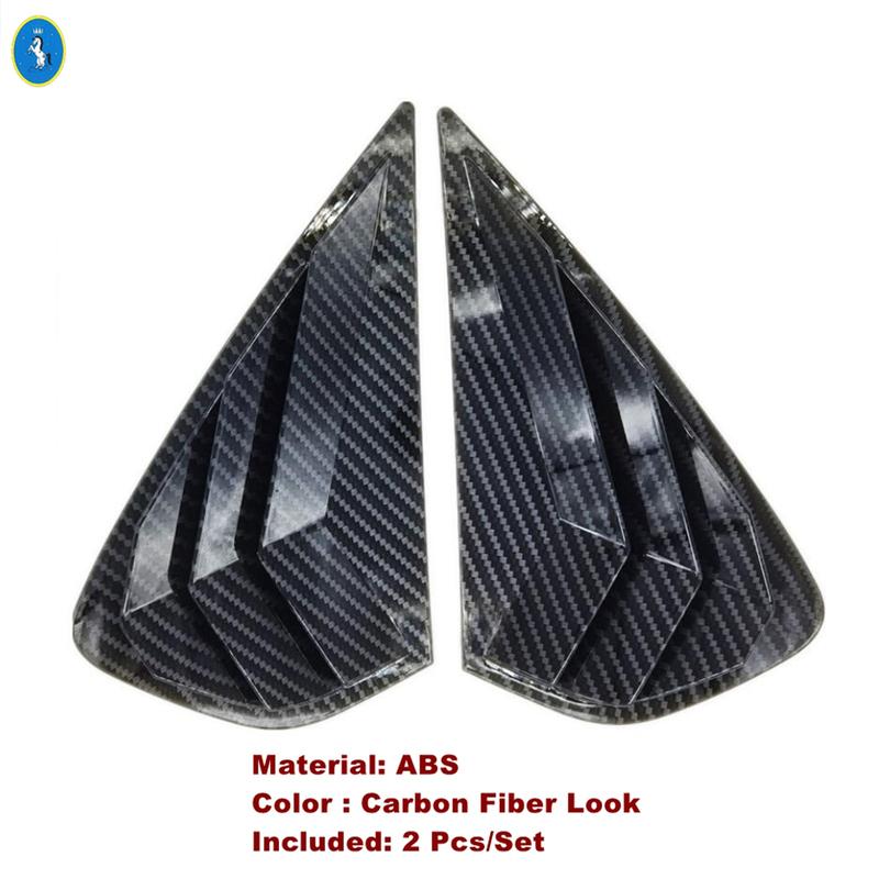 For Kia Cerato Forte K3  -  Car Styling Rear Window Side Vent Shutter Louver Panel Trim Cover Accessories Carbon Fiber