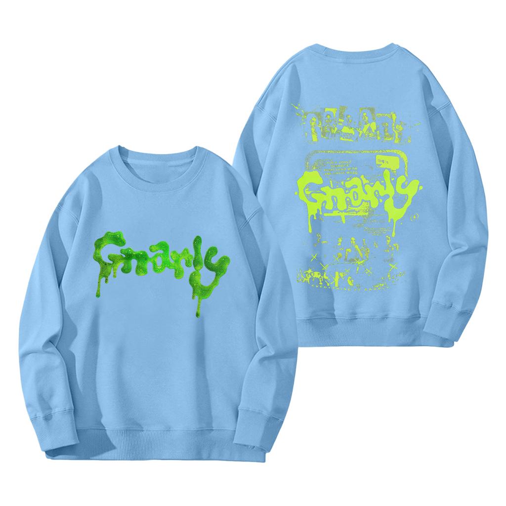 Women's Fashion Long Sleeve Print Round Neck Loose Pullover Sweater Top