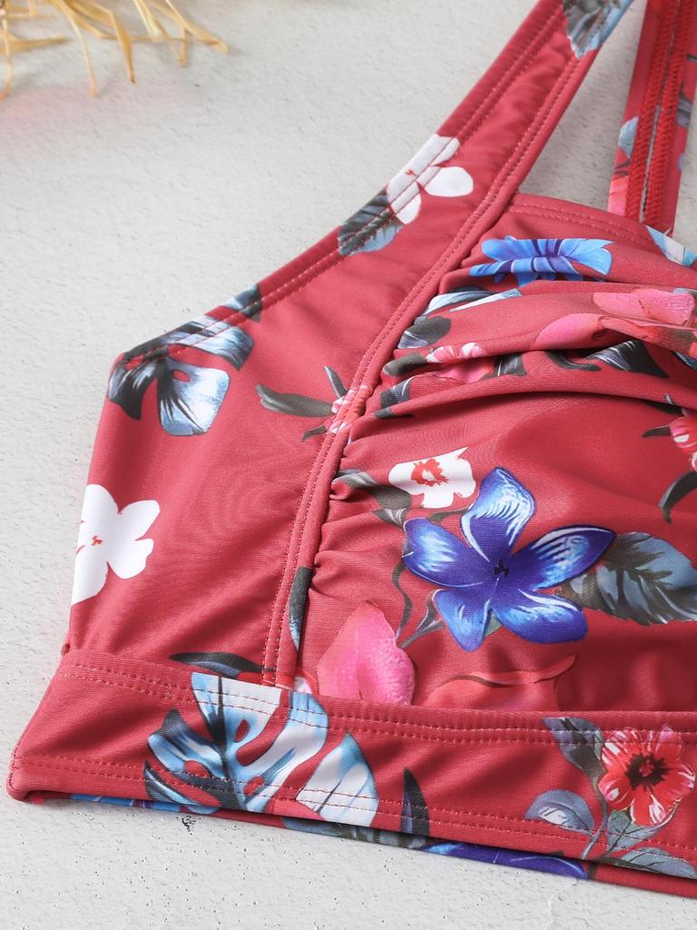 2025 Europäische & Amerikanische Große Größen Sexy Print Bikini Bademode für Strandurlaube