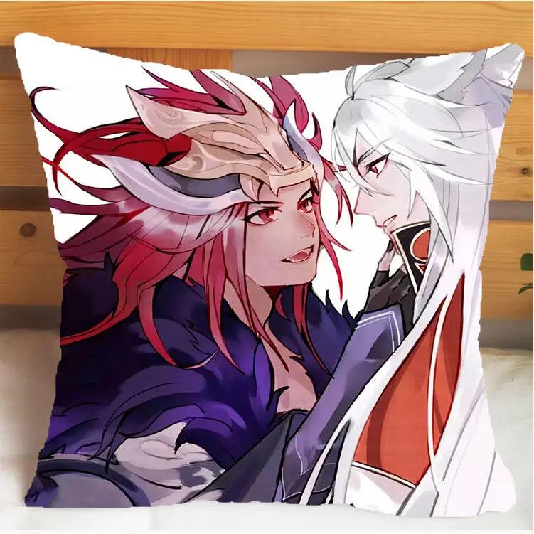 Arena of Valor Honor of Kings Bai Li Xuan Ce Pillow and Pillowcase Cushion Cover Double Sided Print Plush Throw Pillows 40x40cm