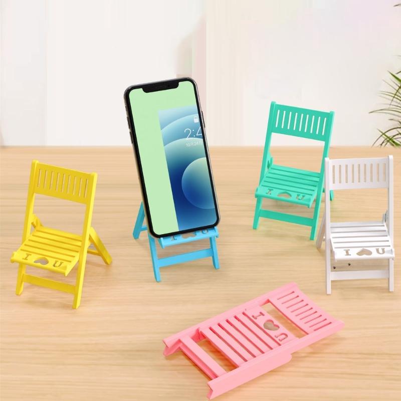Foldable Phone Stand for Desk Chair Shape Cellphone Holder Portable Cellphone Cradle Desktop Dock Universal