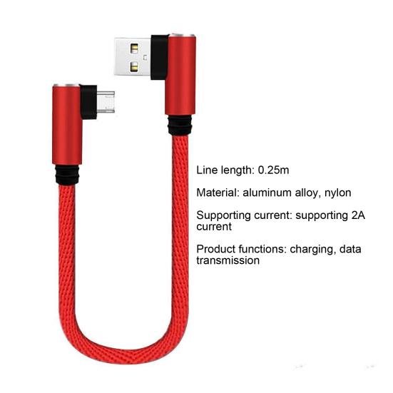 Datenkabel Stabil Doppelellbogen 90 Übertragung Kurzgrad Typ-C Schnellladekabel