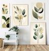 Decoration Pictures Room Wall Decor Abstract Posters for Wall Art Canvas Painting Geometric Plants Green Leaves Home Decorations