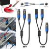 50cm XLR Splitter Cable XLR Female To Dual XLR Male Y Splitter Mic Cable Microphone Splitter Cord for Amplifier Microphone Mixer