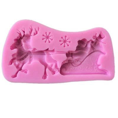 Jul Tomte Släde Älg Kakform Silikon Dekorationsform Jul Choklad Kex