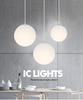 Acrylic Milk White Round Pendant Light - Modern Minimalist Frosted Ball Lighting for Store or Wedding Décor, 220V.
