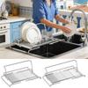 Telescopic Water Trough Drainage Frame Over Sink Drying Rack Expandable Stainless Steel Dish Holder Stink Drainer Rack