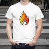 Too Retro Flame T Shirt Vintage Washed Stretched Slightly Streetwear Comfortable Casual Graphic