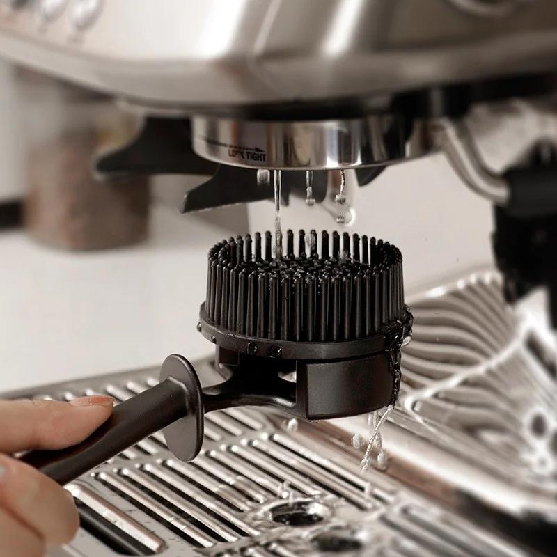 Spazzola per Pulizia Macchina da Caffè 51mm/58mm Spazzola per Pulizia Gruppo Erogatore Espresso Spazzola in Silicone Smontabile Strumenti per la Pulizia della Macchina da Caffè