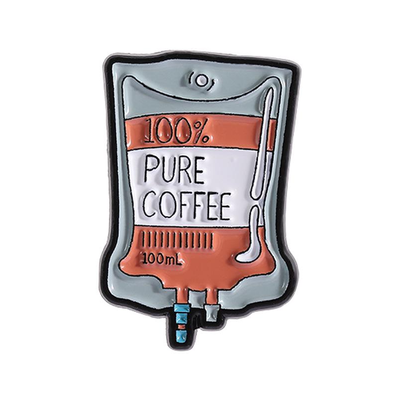 Serie de Té con Leche y Café Pin de Esmalte Broche Divertido Insignia de Dibujos Animados Para Bolsos Jeans Sudaderas Pin de Solapa de Mezclilla Joyería Mejor Regalo para Niños