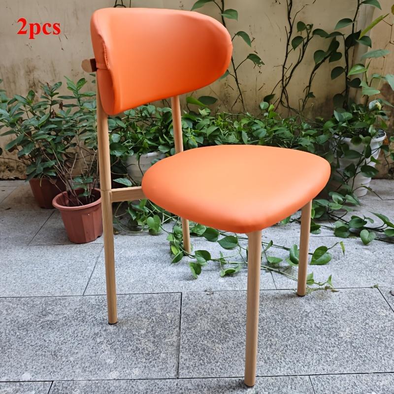 2pcs Minimalist dining chair - Nordic style, with backrest, memory foam seat, suitable for modern home or restaurant decoration