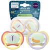 Baby Pacifiers - Philips Avent - Ultra Air Nighttime SCF376/25 - 0 To 6 Months - Luminous Orthodontic Silicone