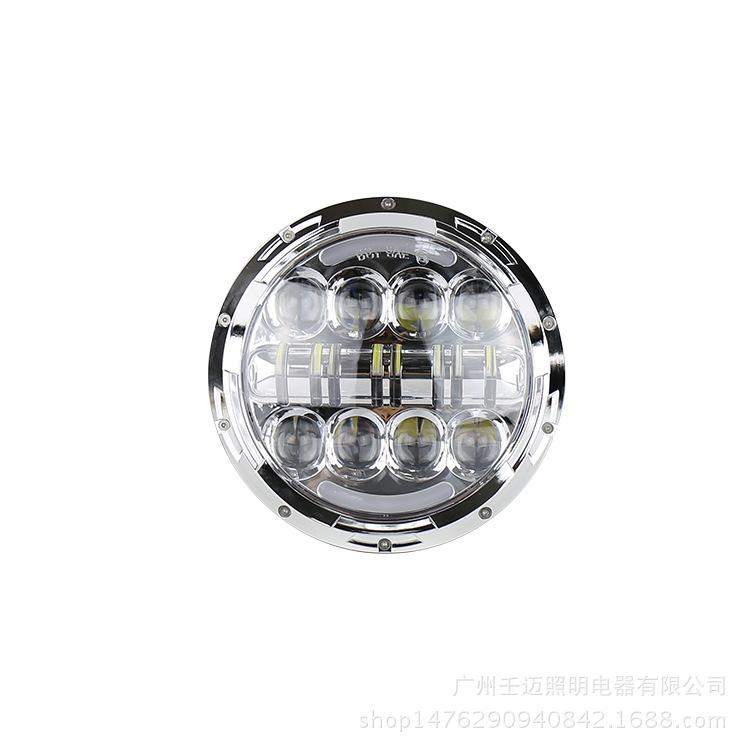 80W 7-inch Headlight with DRL for Wrangler and Harley