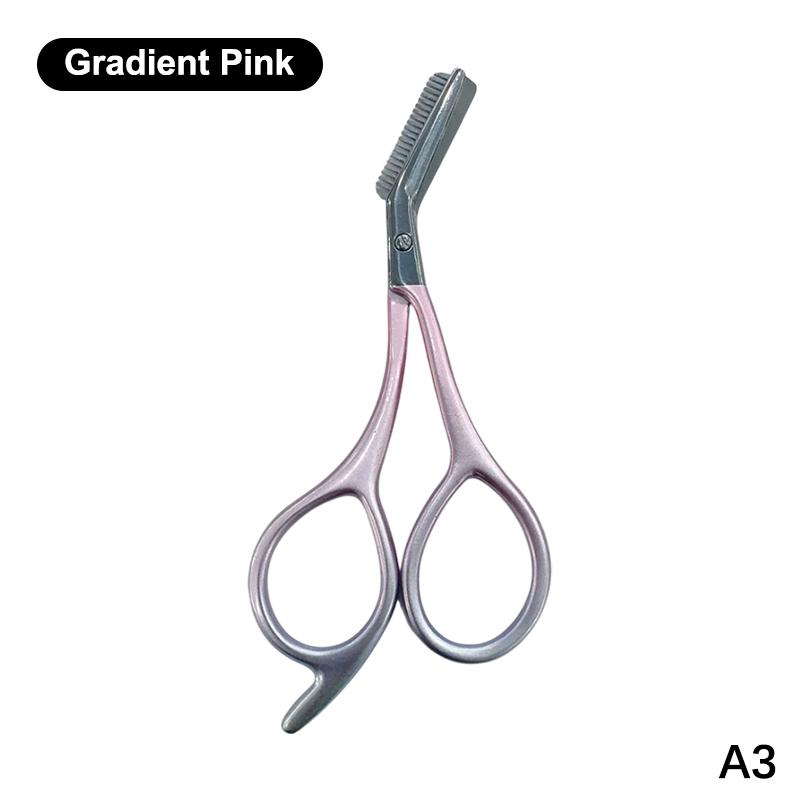 2-In-1 Eyebrow Trimming Scissors With Combs Professional Eyebrow Trimmer Stainless Steel High Quality Scissors Beauty Tools