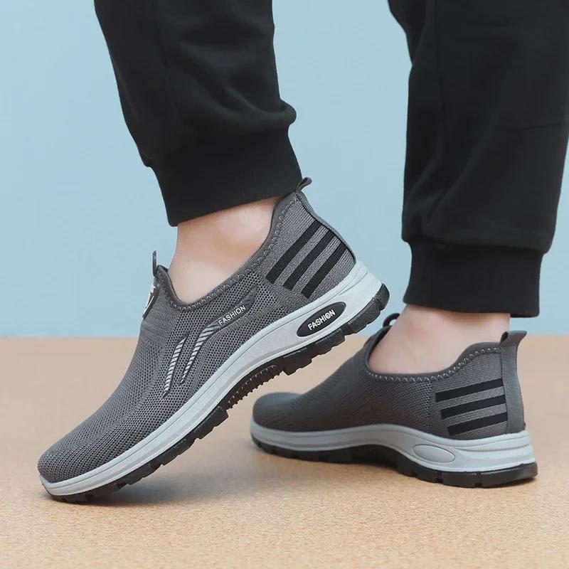 Lightweight Non-slip Old Beijing Men's Slip-on Shoes for Middle-aged & Elderly