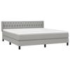 3129969 vidaXL Lit à sommier tapissier avec matelas Gris clair 180x200cm Tissu
