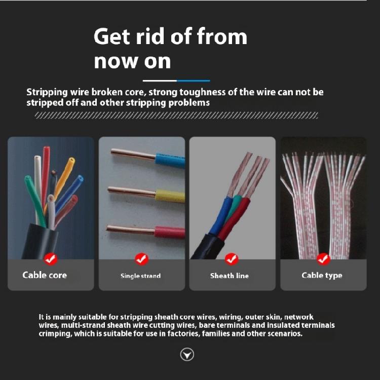 Industrial Multi Task Wire Stripper Tool For Electricians Convenient Design With Piercing Alloy Cutter Comfortable Grip