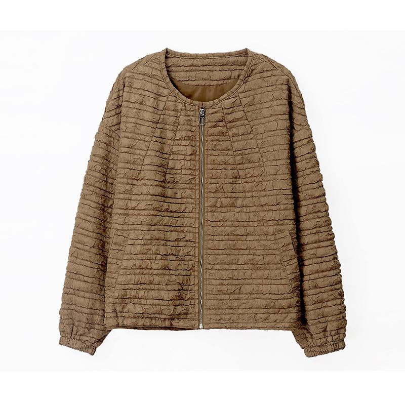 Casual Wrinkle-Texture Jacket