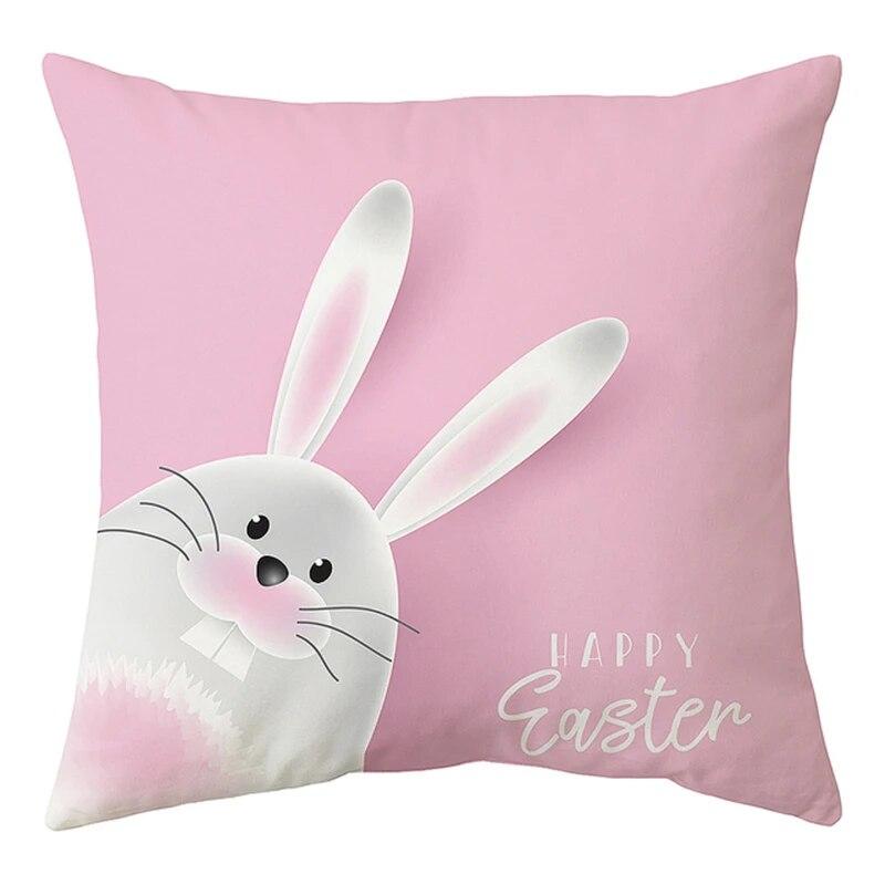 Happy Easter Decoration For Home  Rabbit Eggs Pillowcase Bunny   Supplies Party Favor Gifts 45*45cm