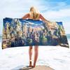 Custom Beach Towel, Fantasy Castle Beach Towels,Customized Microfiber Beach Towels Sand Free Quick Dry Pool Towels for Adult,Kid