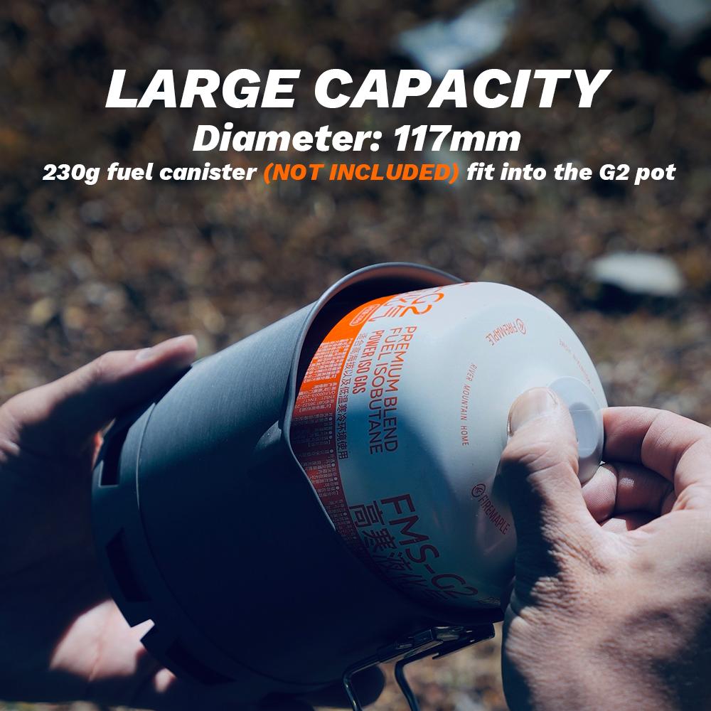 750ML Ultralight Pot Lightweight Outdoor High Efficiency Heat Exchanger Pot for Hiking Travel Camping