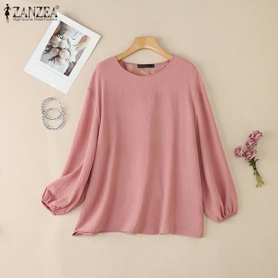 Blusa da Donna Casual Girocollo Manica Lunga Patchwork di Pizzo