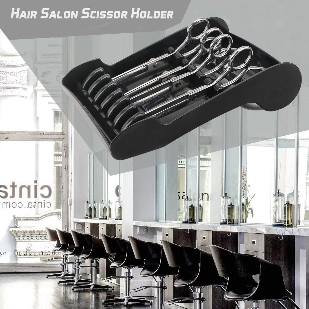 8 Slot Barber Scissors Storage Rack Large Capacity Hairdressing Tools Organizer  Styling