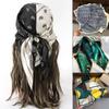 Square Women Silk Scarf Small Satin Female Hijab Bandana Fashionable Print Wrap Headkerchief