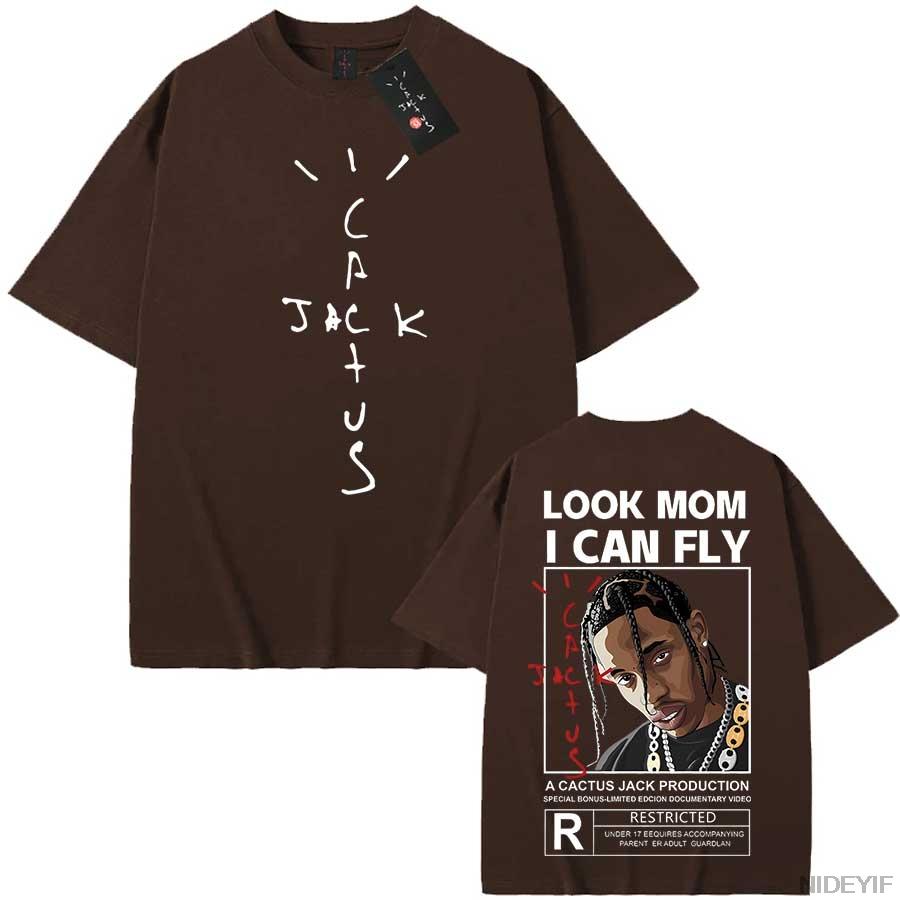 100 Cotton T Shirt Unisex Unisex Fashion Hip Hop T Shirts Cactus Jack Loose Short Sleeve Fans Gift Tops Unisex K14