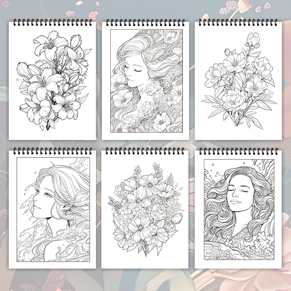 1 Stück, Malbuch für Erwachsene - 30 verschiedene Muster, 100 g/m², 11,2x8,3 “Stressabbau, Ostern, Geburtstag, Valentinstagsgeschenk