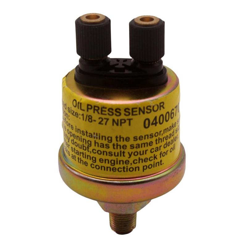 Aluminum Oil Pressure Sensor Sender 2 Terminal Mechanical Meter 150 PSI for Universal Car Oil Pressure Gauge