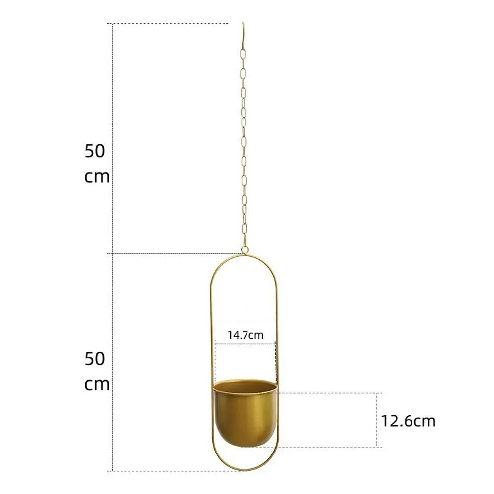 Maceta de Hierro Simple Cubo Colgante con Gancho Maceta Colgante Cesta Colgante para Plantas Decoración del Hogar Maceta