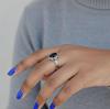 Black Onyx Flower Statement Ring, 925 Sterling Silver, Pear Cut Onyx Jewelry, Minimalist Boho Ring