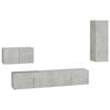 VidaXL Ensemble de meubles TV 4 pcs Gris béton Bois d'ingénierie 3114337