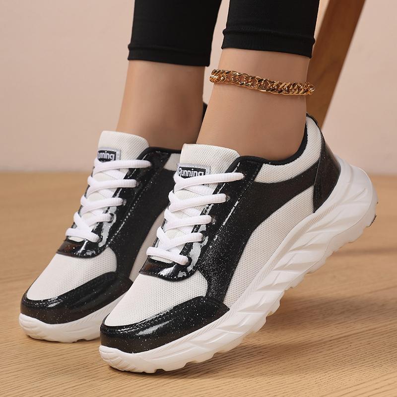 

Женские повседневные кроссовки больших размеров, удобные, противоскользящие, спортивные туфли, модные, дышащие, на мягкой подошве, на платформе 43 43 чёрный