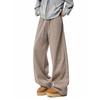 51 Hip-Hop Oversized Trendy Brand Solid Color Loose Fleece-Lined Casual Long Pants Men's American Style Lazy Versatile Straight-Leg Pants