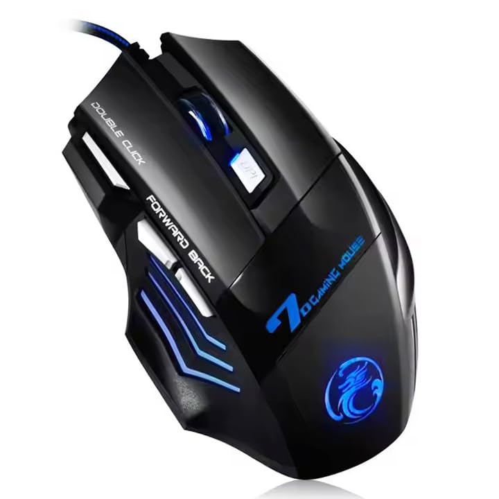 

X7 Gaming Mouse 5500 Optical Ergonomic Design For Games (7 Buttons, DPI, Always-On LED) Wired, USB, High-Precision Sensor, FPS/PC чорний