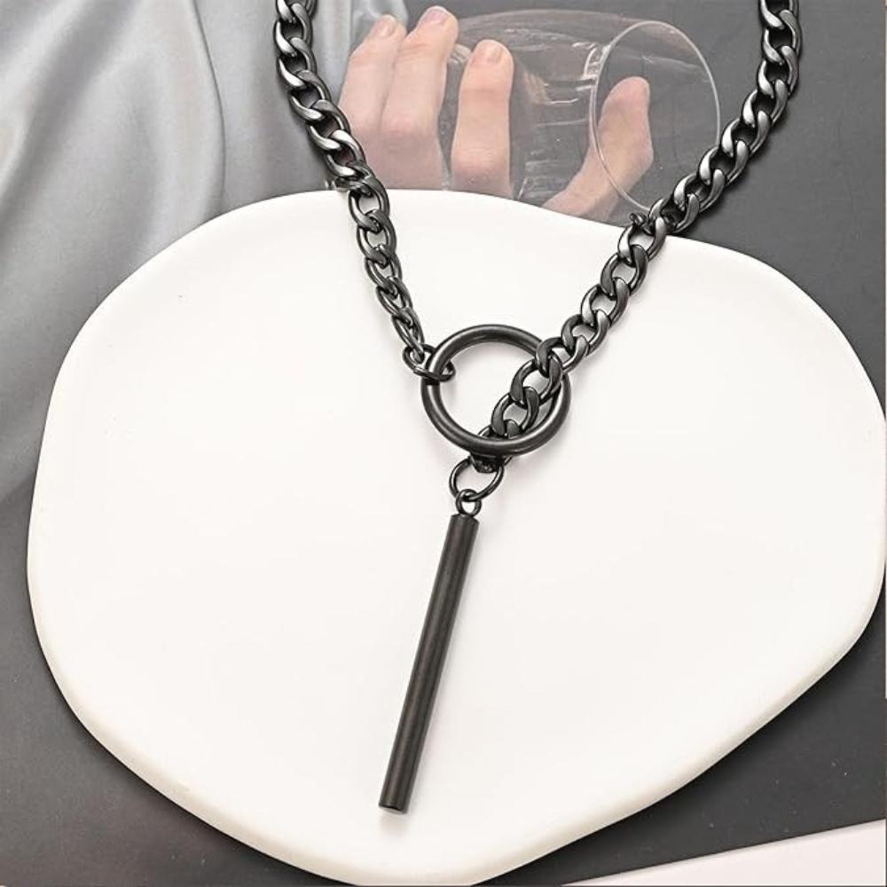 Heart Slip Chain Necklace Black Leather Choker Collar For Women Goth Accessories Punk Gothic Jewelry