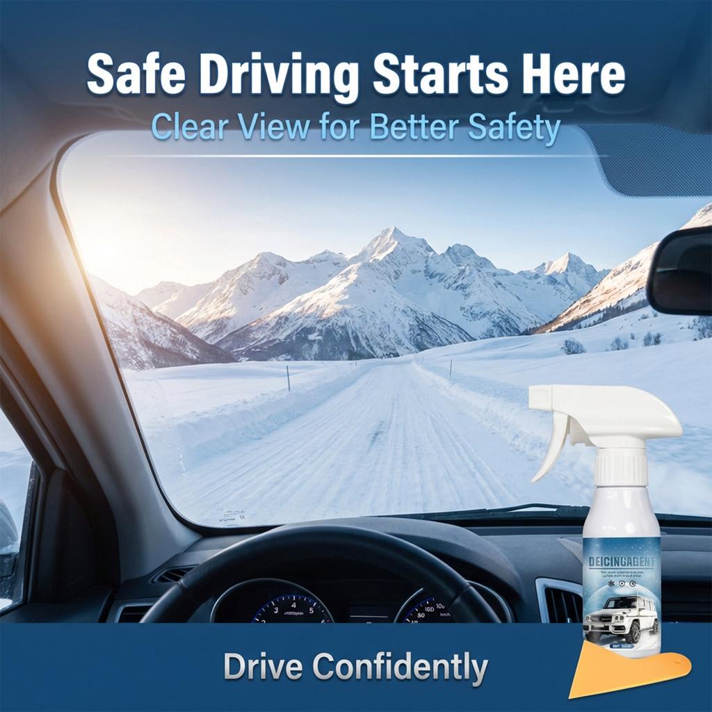 Windshield -Icer Spray For Car Fast Ice And Snows Remover Multi-Functional Powerful Defrosting And Snow Melt Agent Winter Car120ml