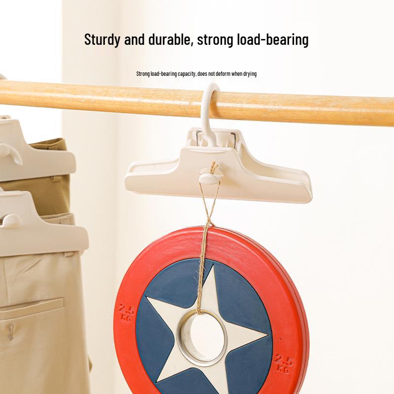 Stackable Non-Marking Trouser Clips - Space-Saving, Anti-Wrinkle Pants Hanger for Home Wardrobe Organization