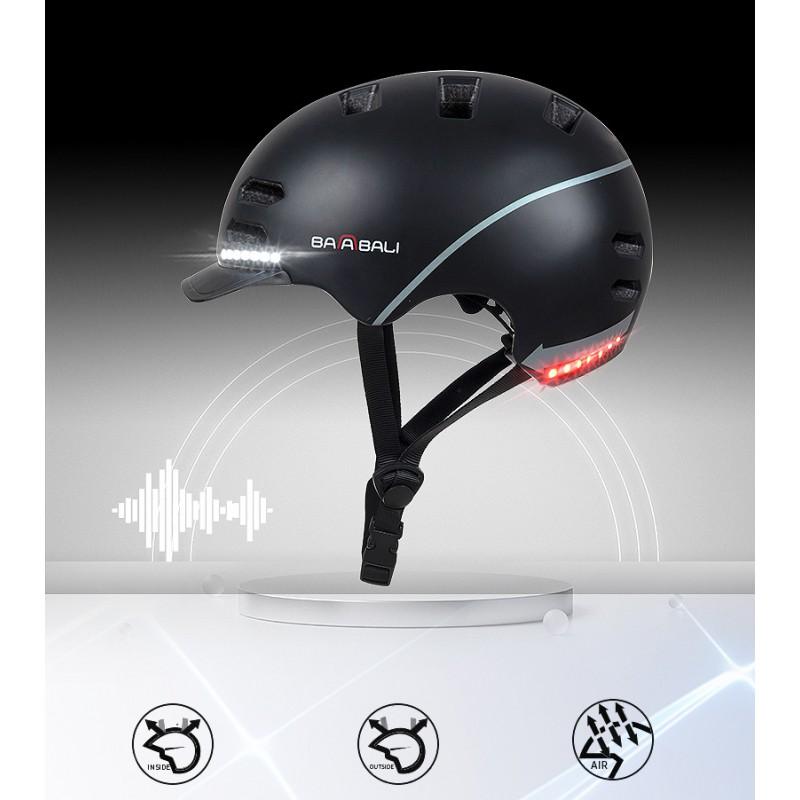 Smart Cycling Skateboard Helmet Men Women All-Season Bike Half-Helmet With Safety Visor