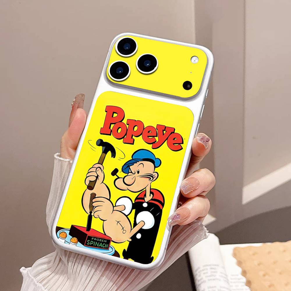 Cartoon Animation P-PopeyeS Retro For IPhone 17 Pro 17 Pro Max Rear Skin Wrap Decal Protective Sticker