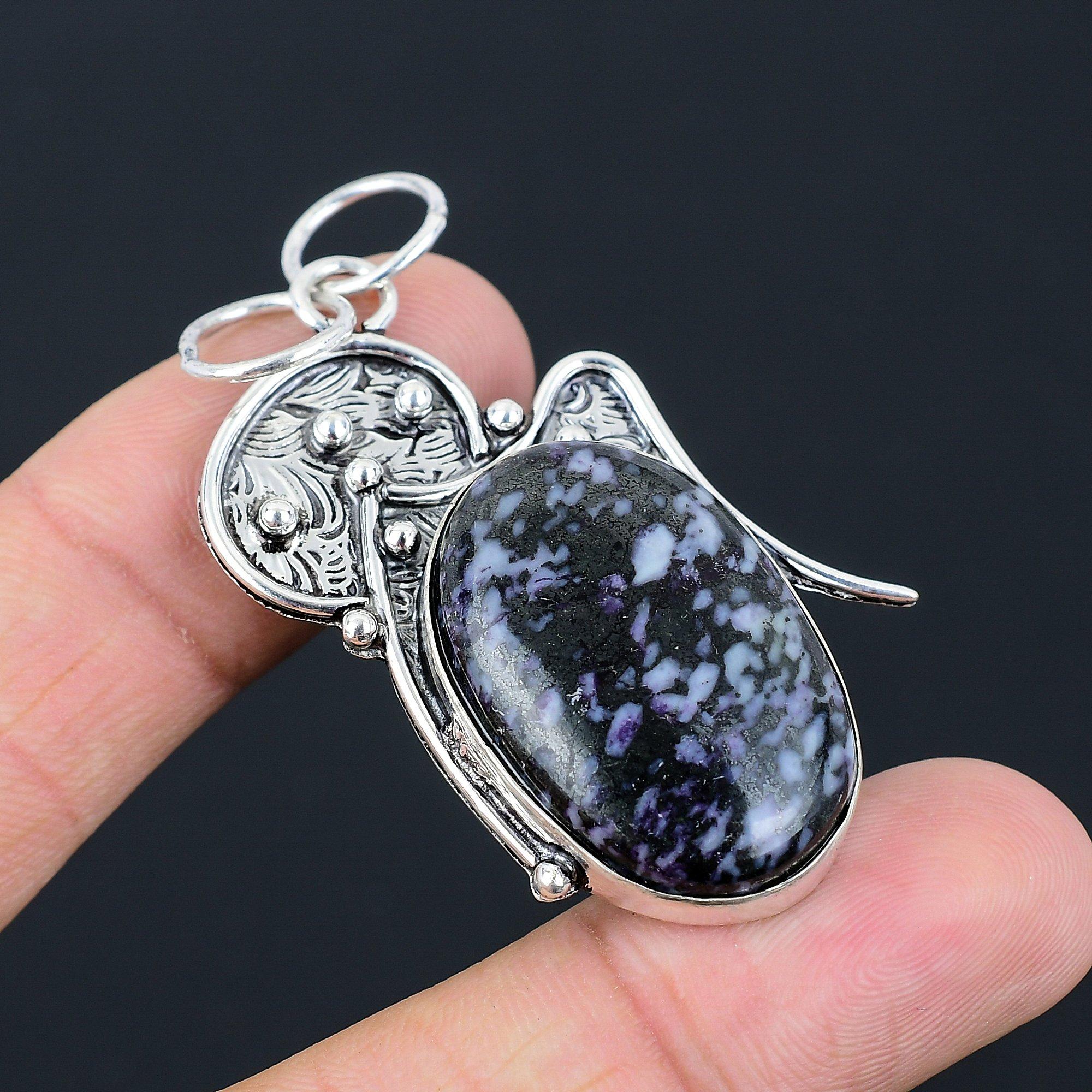 Gift For Her 925 Sterling Silver Natural Kemmererite Gemstone Jewelry Pendant