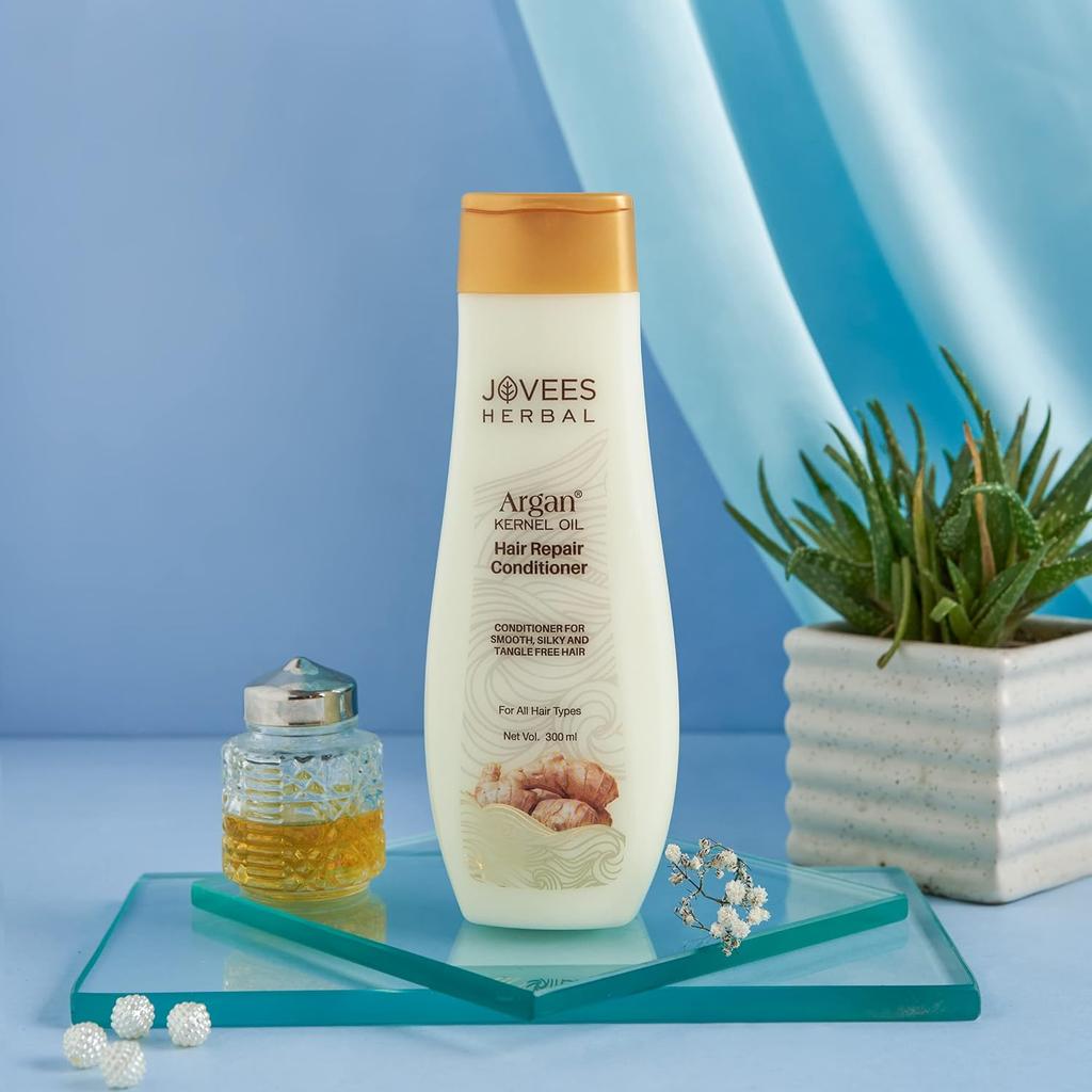 Jovees Herbal Argan Kernel Oil Hair Repair Natural Conditioner For Smooth Silky Tangle-Free Hair 300Ml