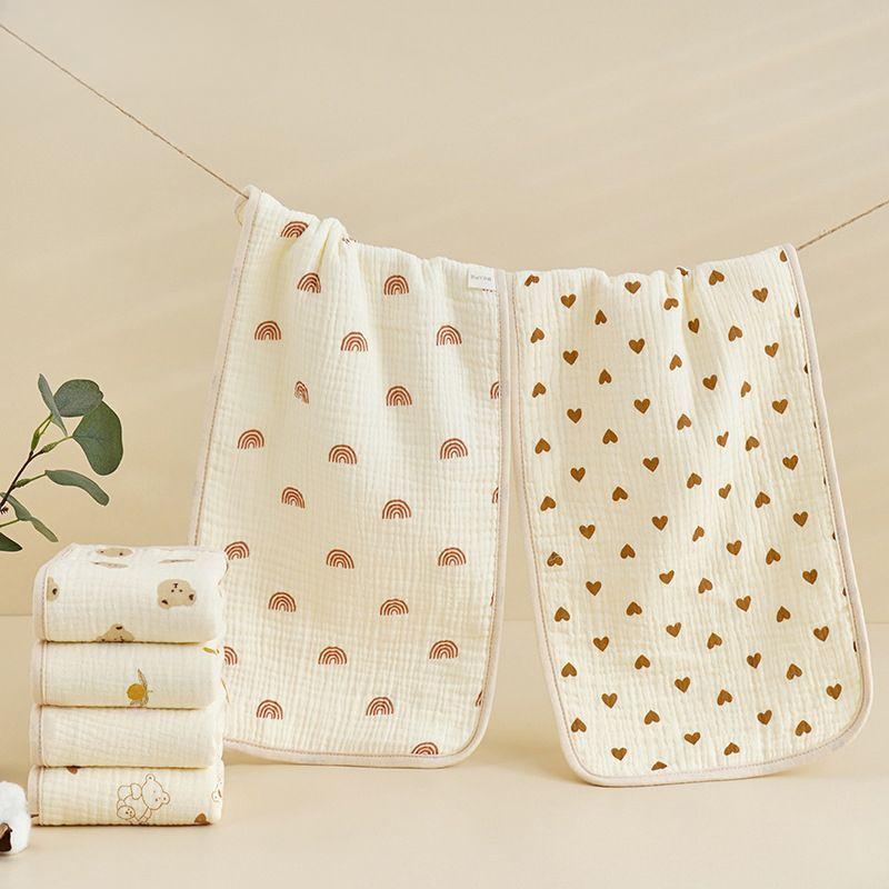 5 Stück Langes Handtuch Superweich Aufhängbar Kleines Handtuch zum Gesichtwaschen und Baden Baby- und Erwachsenen-Sabberhandtuch