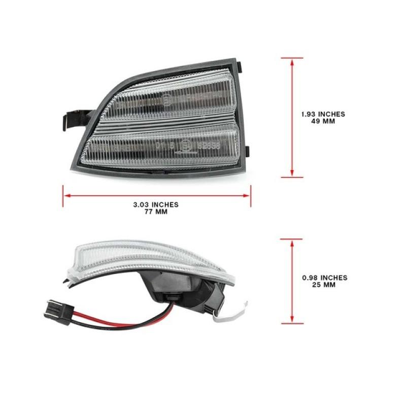 Smoked Dynamic Led Side Mirror Blinkers Indicator For Ford Focus MK2 Ghia ST Pre-Facelift C-Max Turn Singal Indicator 6M5Y13B381