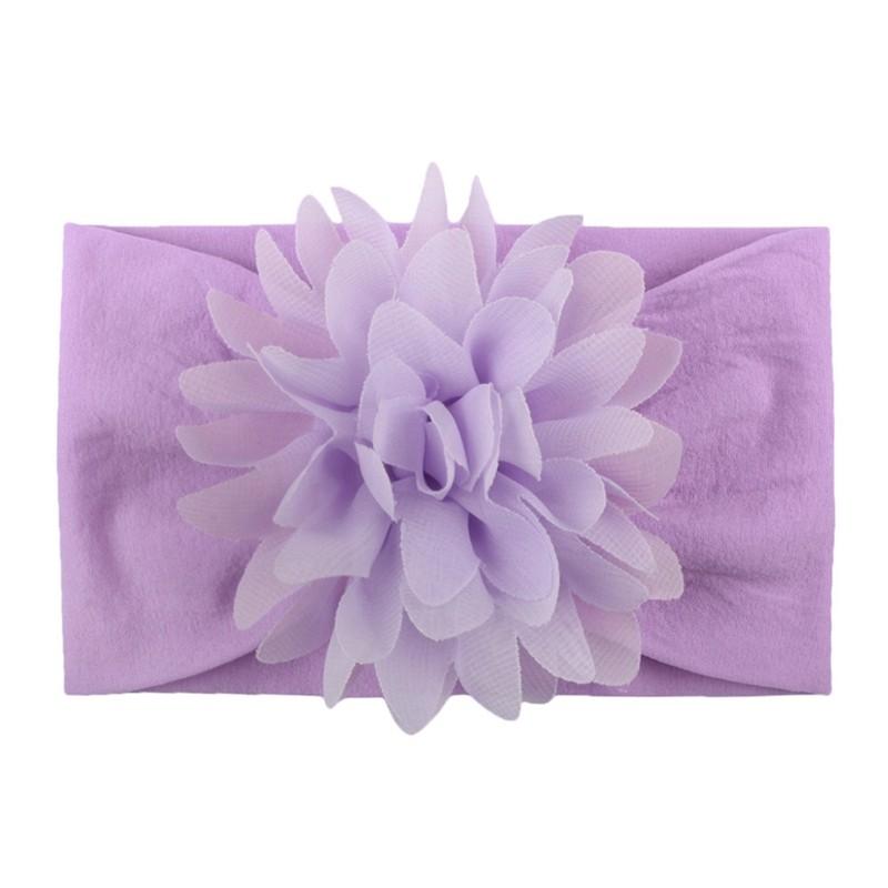 Diadema para bebé con diseño de flores, color liso, para niñas
