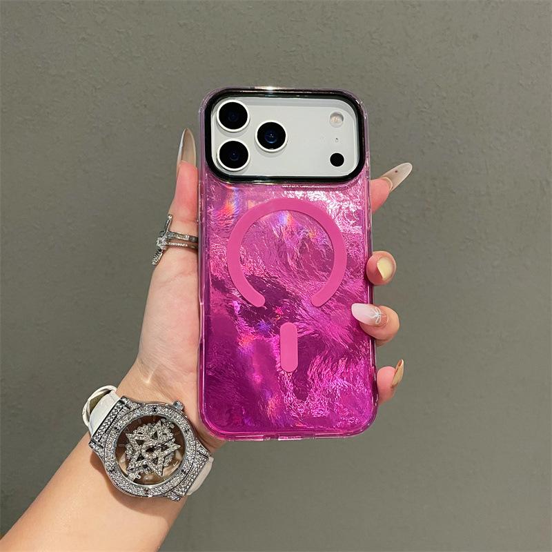 Gradual change contrasting color is suitable for Apple 11 mobile phone case 11promax glacier pattern magnetic case colorful anti-drop 11pro