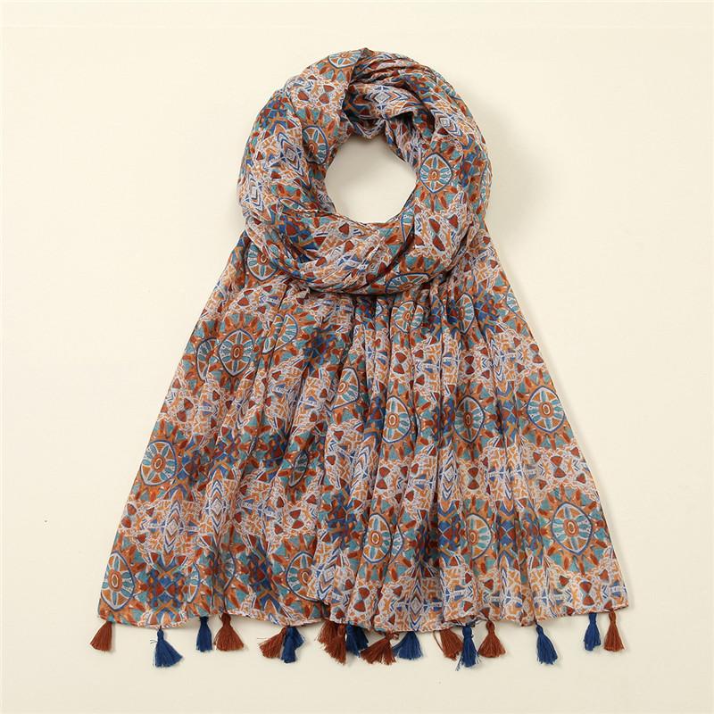 51 Design Fashion Aztec Geometric Paisley Tassel Viscose Shawl Scarf Lady High Quality Wrap Pashmina Stole Bufandas Muslim Hijab